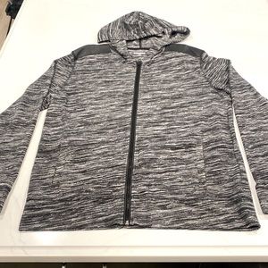 Black and grey zip up hoodie